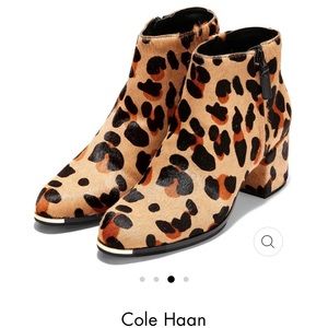 Cole Haan Grand Ambition Leopard Leather booties